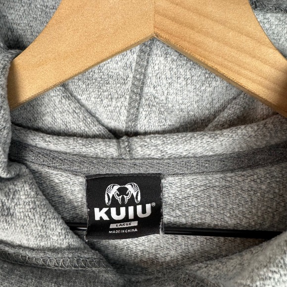 Kuiu Women's Large Gray Ultralight Hunting Fleece Hoodie Pullover Cotton Blend - Picture 5 of 6